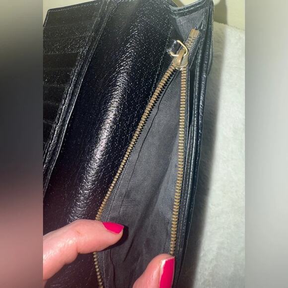 Authentic GUCCI GG Marmont Black Leather Long Wallet Full Inclusion - Picture 6 of 7